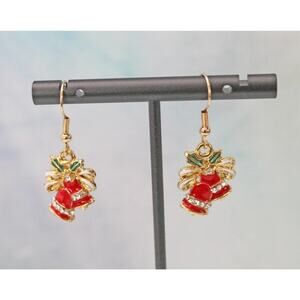 Red Christmas Bell Earrings  E126